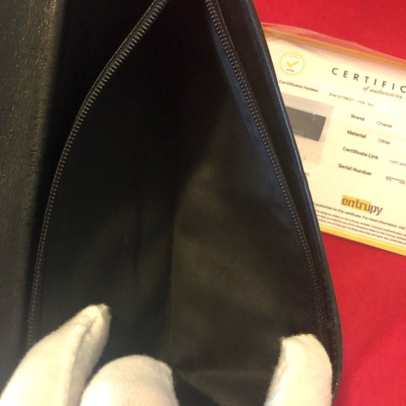 CHANEL Bifold Long Wallet Black 99’ New Travel-Line Coco Mark Nylon Leather COA - Picture 9 of 16